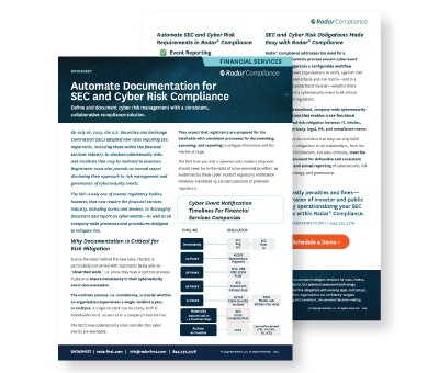 Automate Documentation for SEC and Cyber Risk Compliance | Financial Services