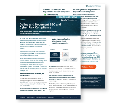 Automate Documentation for SEC and Cyber Risk Compliance | Healthcare + Retail